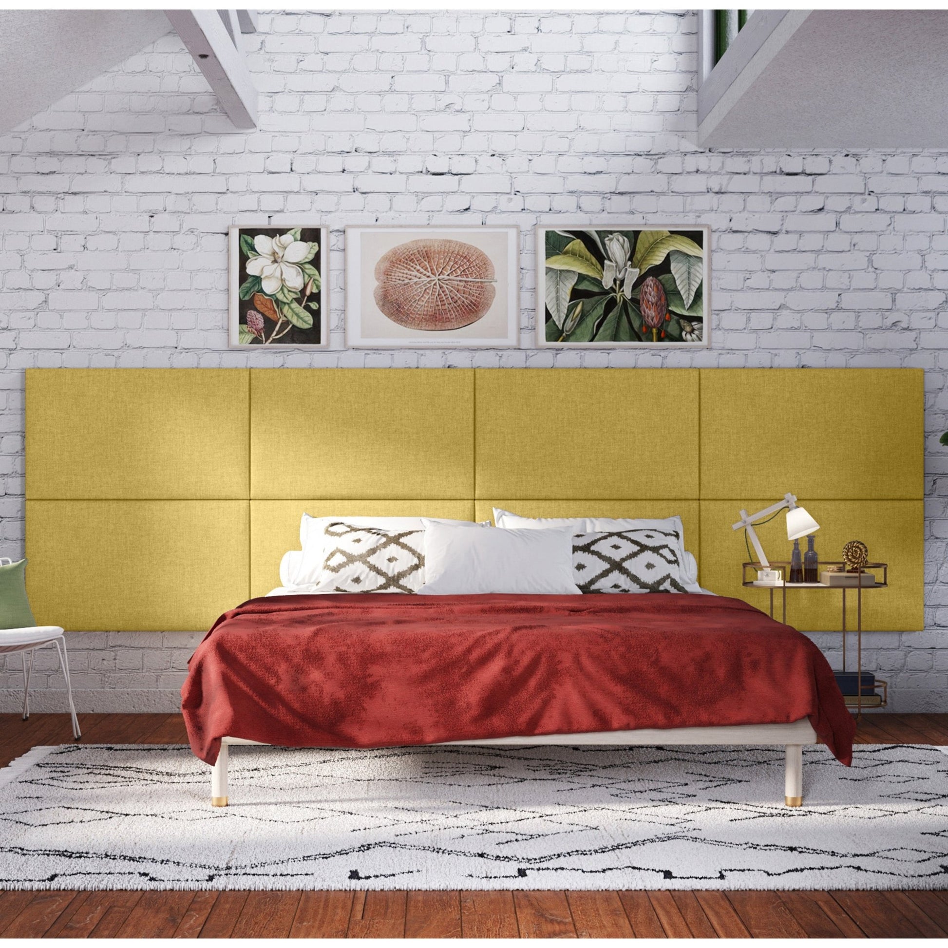 Jaxx Panelist Modern Padded Headboard - Set of 2 Wall Mounted Panels (Each 22.5"H x 38"W) - King Double Tall (19519) - SchoolOutlet