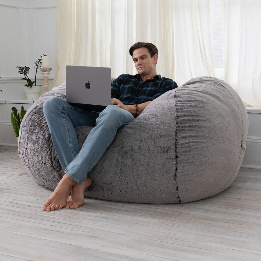 Jaxx 6 Foot Bean Bag, Loveseat, Sofa & Lounger, Premium Luxe (19594) - SchoolOutlet