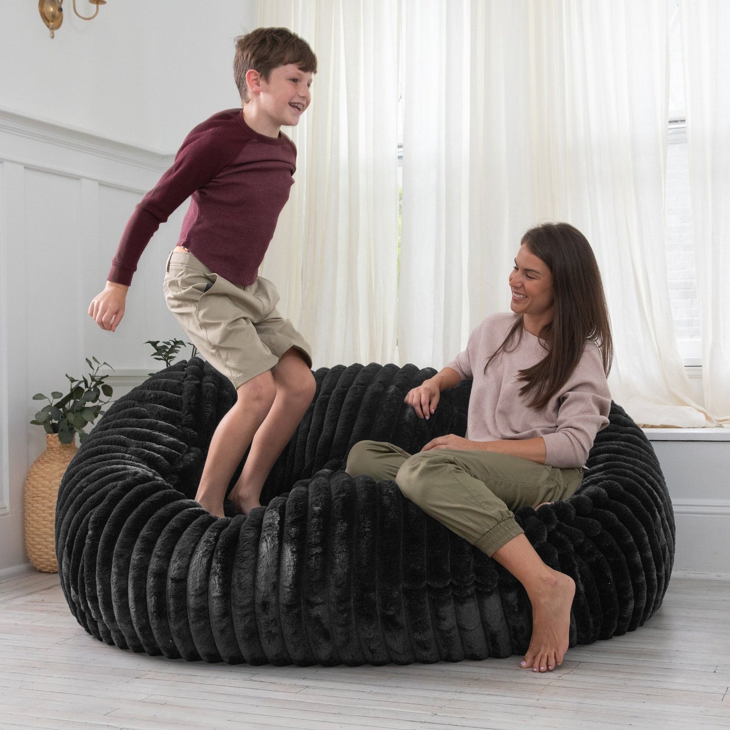 Jaxx 6 Foot Bean Bag, Loveseat, Sofa & Lounger, Mondo Fur (19595) - SchoolOutlet