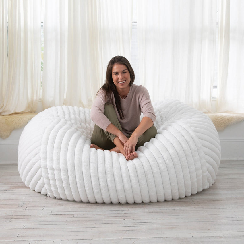 Jaxx 6 Foot Bean Bag, Loveseat, Sofa & Lounger, Mondo Fur (19595) - SchoolOutlet
