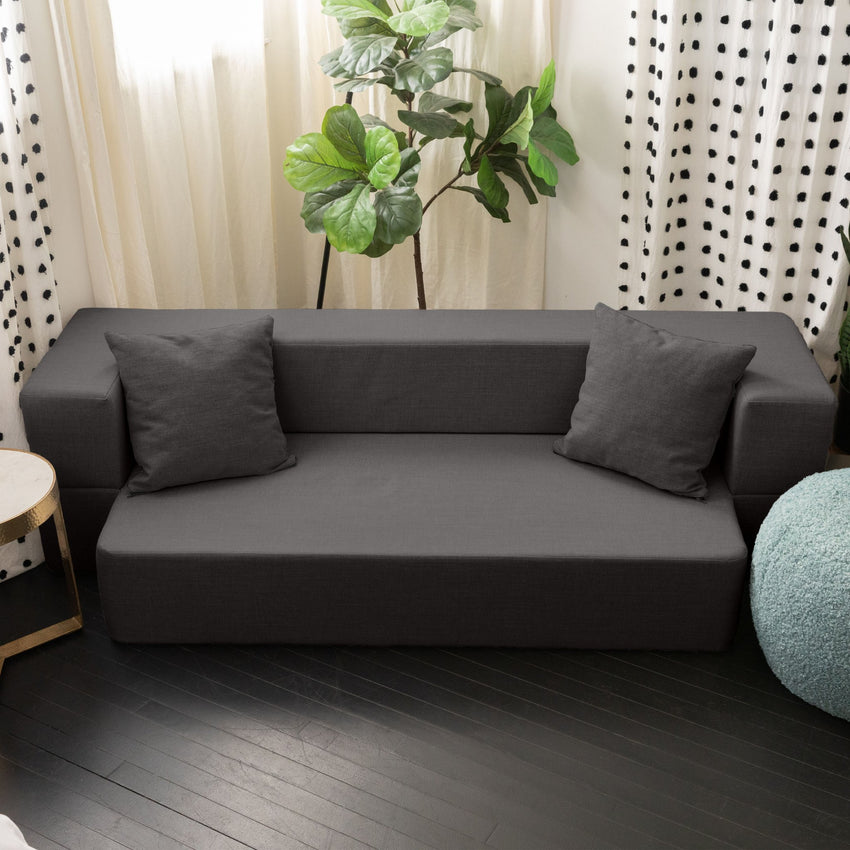 Jaxx Zenzi Loveseat Twin - Convertible Couch / Twin Sleeper, Bru Smart (19600) - SchoolOutlet