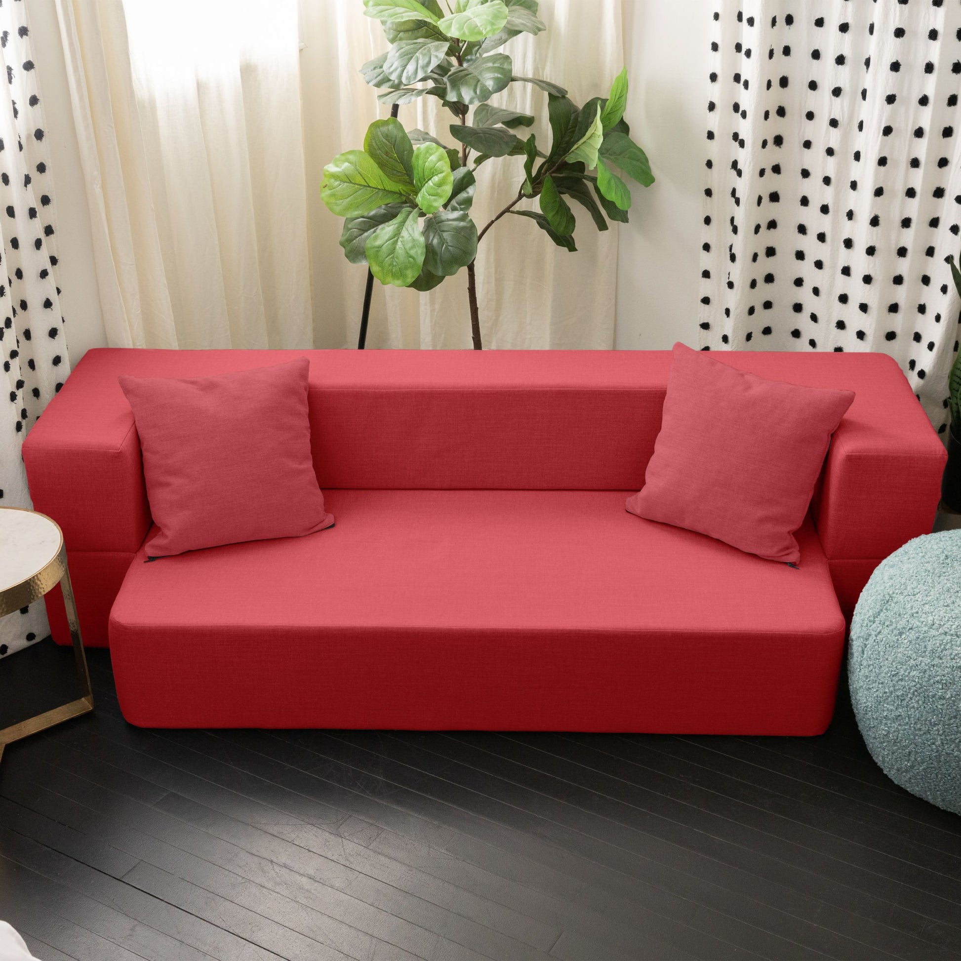 Jaxx Zenzi Loveseat Twin - Convertible Couch / Twin Sleeper, Bru Smart (19600) - SchoolOutlet