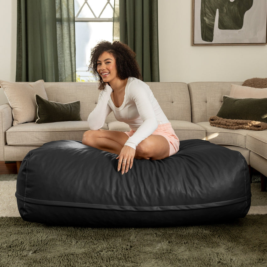 Jaxx Atrium Collection Lino Ottoman - Oversized Large Couch Ottoman & Foam - Filled Lounger (19633) - SchoolOutlet