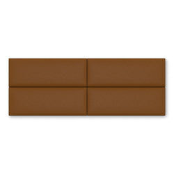 Jaxx Panelist Modern Padded Headboard - Set of 4 Wall Mounted Panels (Each 11.25"H x 30"W) - Queen, Vegan Leather (19721)