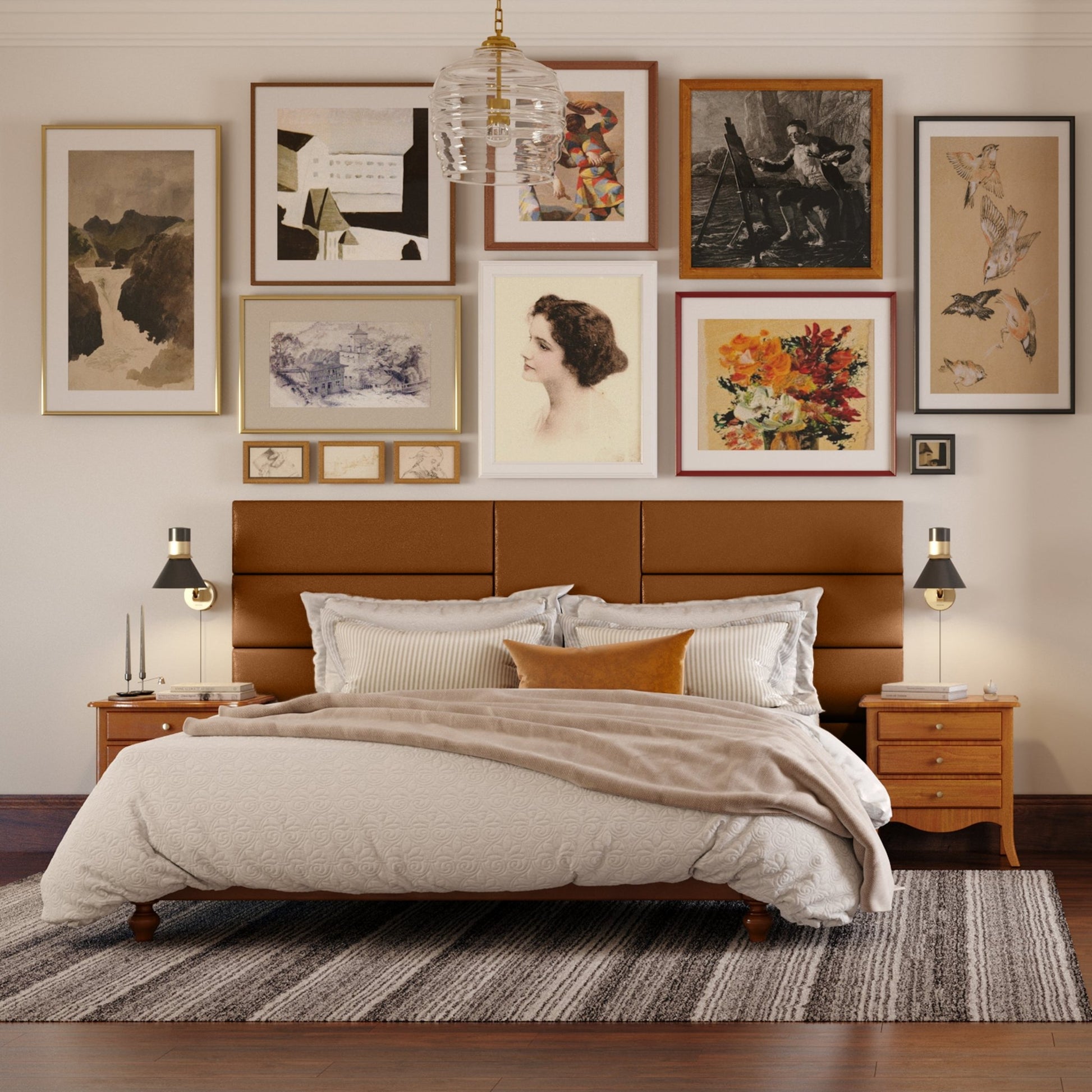 Jaxx Panelist Modern Padded Headboard - Wall Mounted Panel (22.5"H x 22.5"W) - 1 Pack (19725) - SchoolOutlet