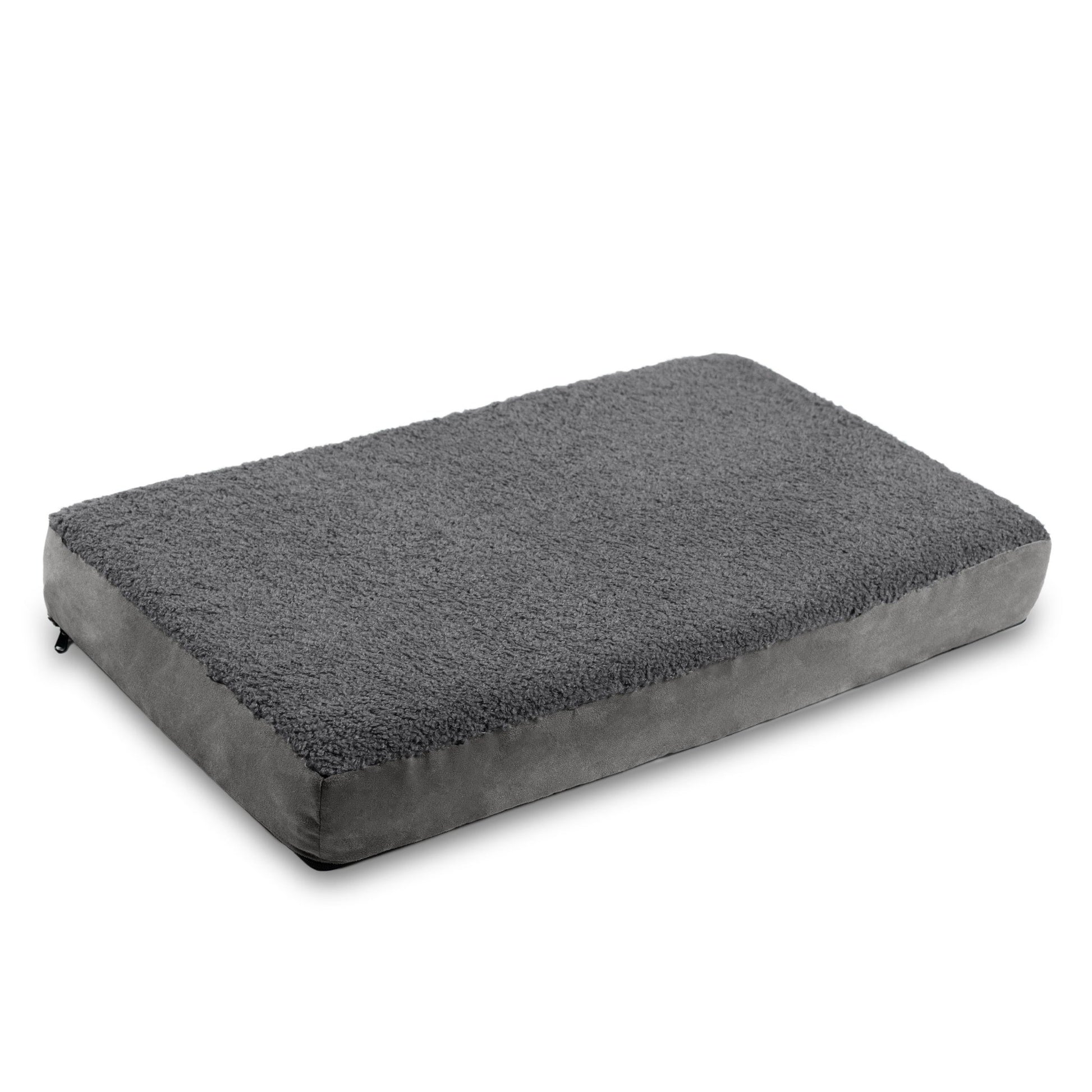 Jaxx Cubbi Dog Bed - Plush Boucle Sherpa Top for Cozy Comfort, Supportive Memory Foam for Joint Pain Relief, No - Slip Base for Stability, Machine Washable Cover and Waterproof Liner, Small (19750) - SchoolOutlet
