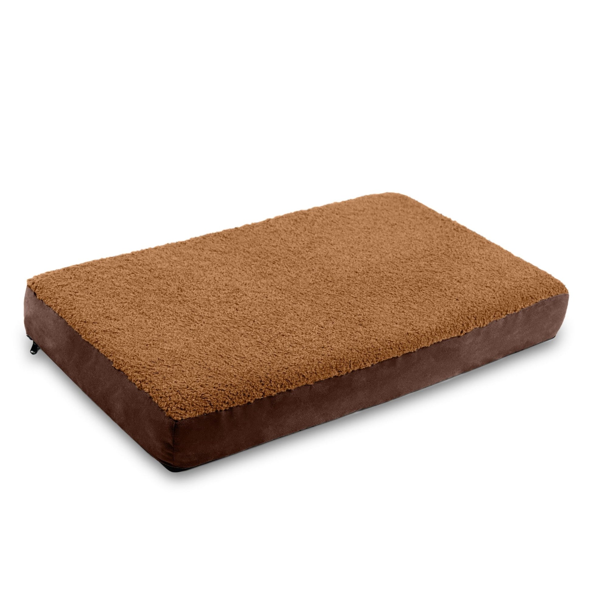Jaxx Cubbi Dog Bed - Plush Boucle Sherpa Top for Cozy Comfort, Supportive Memory Foam for Joint Pain Relief, No - Slip Base for Stability, Machine Washable Cover and Waterproof Liner, Small (19750) - SchoolOutlet