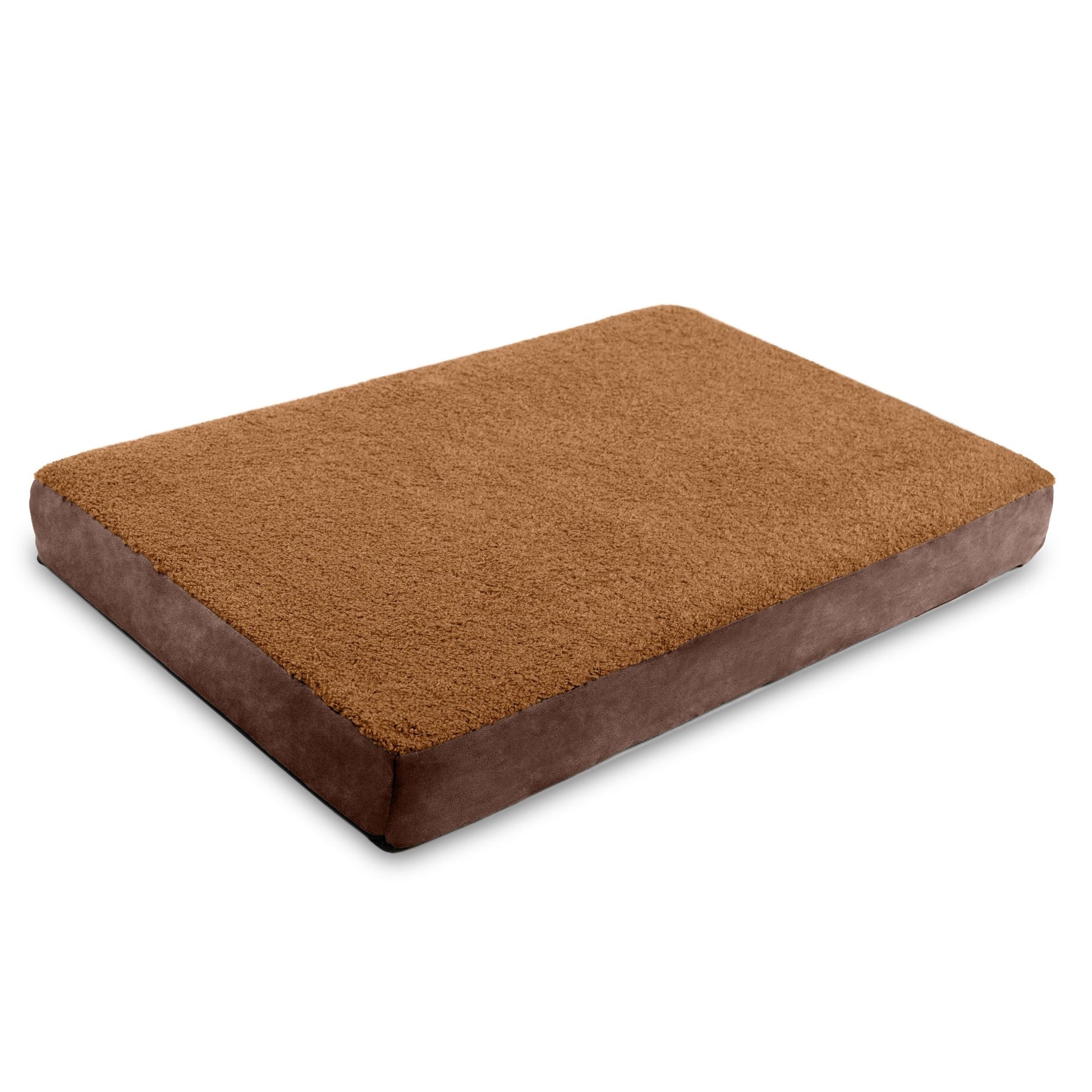 Jaxx Cubbi Dog Bed - Plush Boucle Sherpa Top for Cozy Comfort, Supportive Memory Foam for Joint Pain Relief, No - Slip Base for Stability, Machine Washable Cover and Waterproof Liner, Medium (19751) - SchoolOutlet