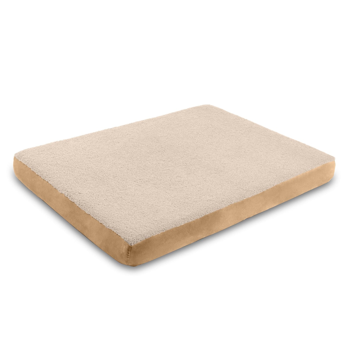 Jaxx Cubbi Dog Bed - Plush Boucle Sherpa Top for Cozy Comfort, Supportive Memory Foam for Joint Pain Relief, No - Slip Base for Stability, Machine Washable Cover and Waterproof Liner, Large (19752) - SchoolOutlet