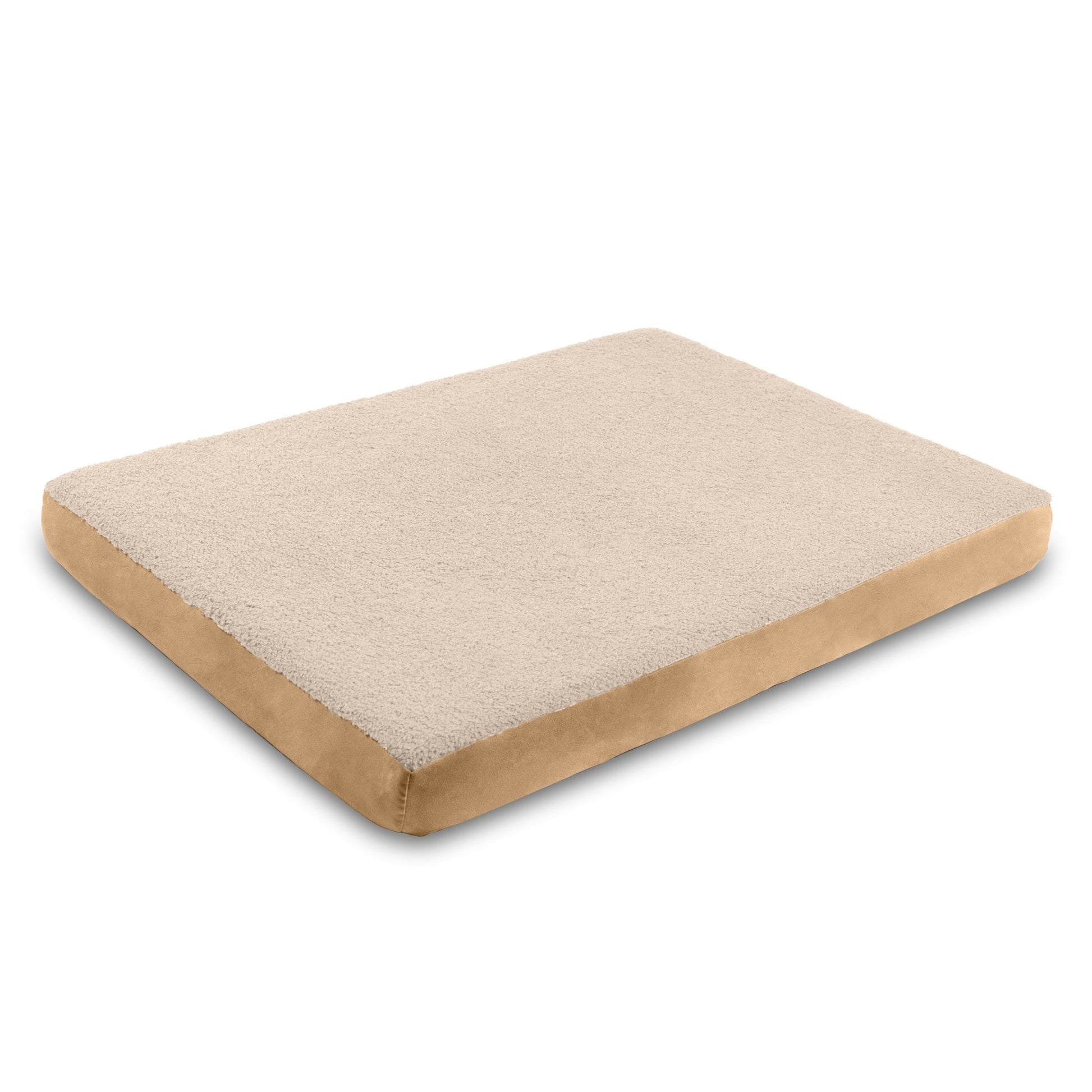 Jaxx Cubbi Dog Bed - Plush Boucle Sherpa Top for Cozy Comfort, Supportive Memory Foam for Joint Pain Relief, No - Slip Base for Stability, Machine Washable Cover and Waterproof Liner, Large (19752) - SchoolOutlet