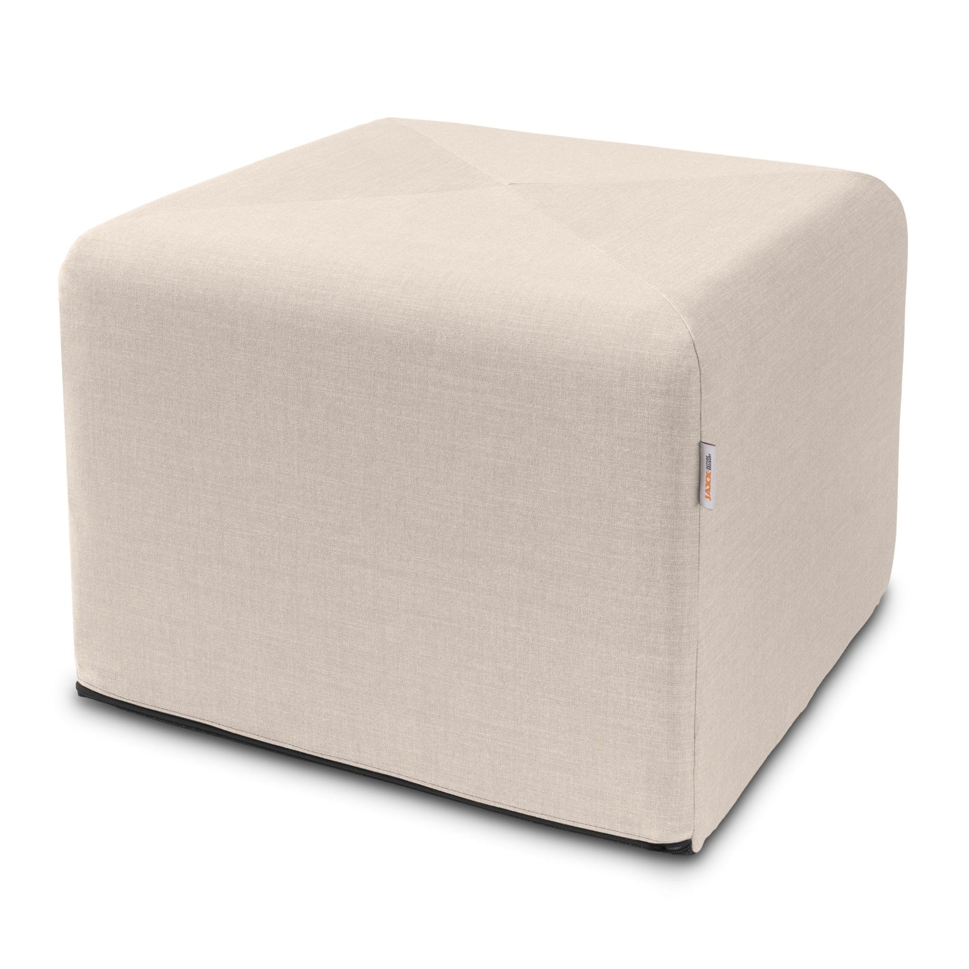 Jaxx Monroe Square Foam Ottoman with Stain Resistant Performance Fabric, Large (24 x 24 x 18) (19771) - SchoolOutlet