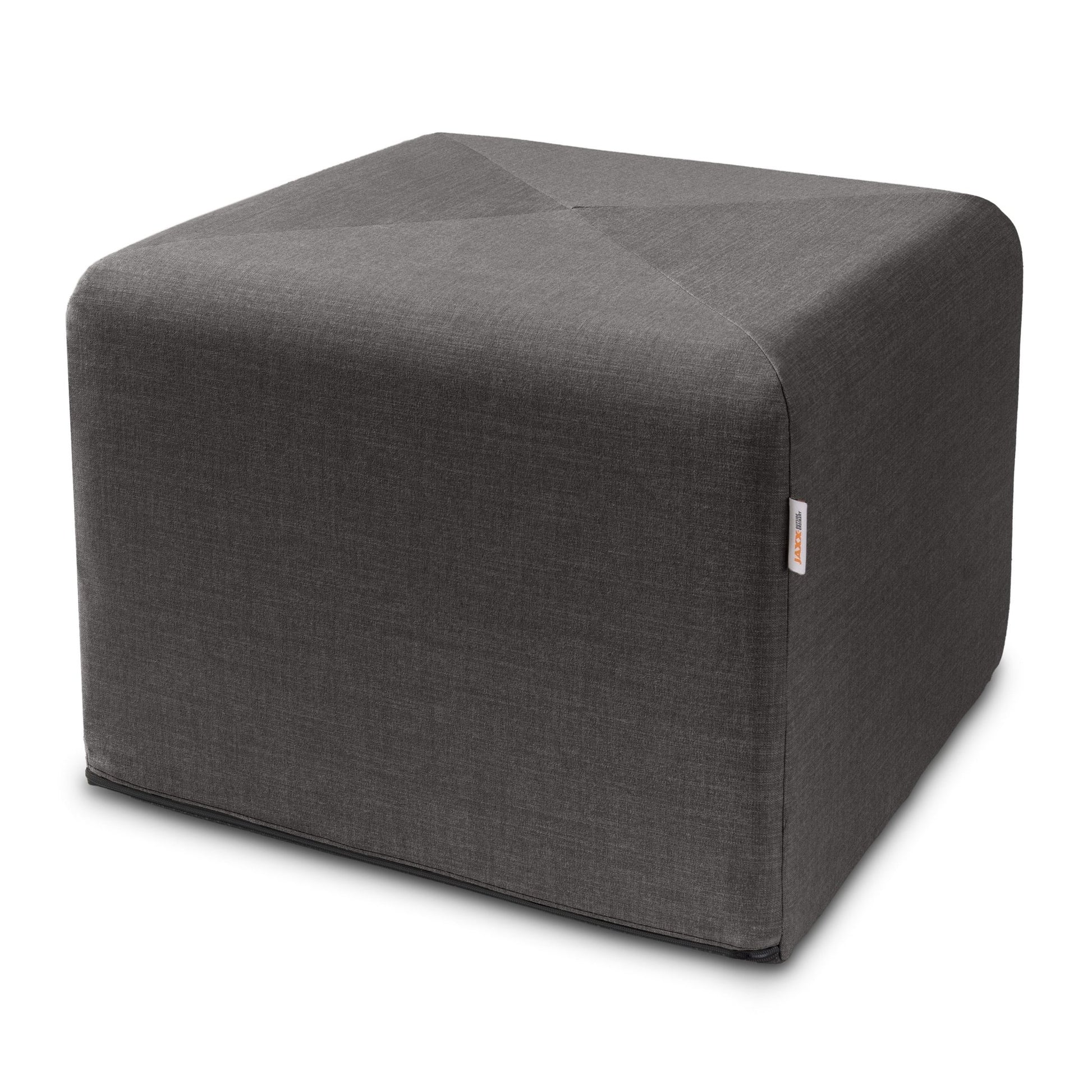 Jaxx Monroe Square Foam Ottoman with Stain Resistant Performance Fabric, Large (24 x 24 x 18) (19771) - SchoolOutlet