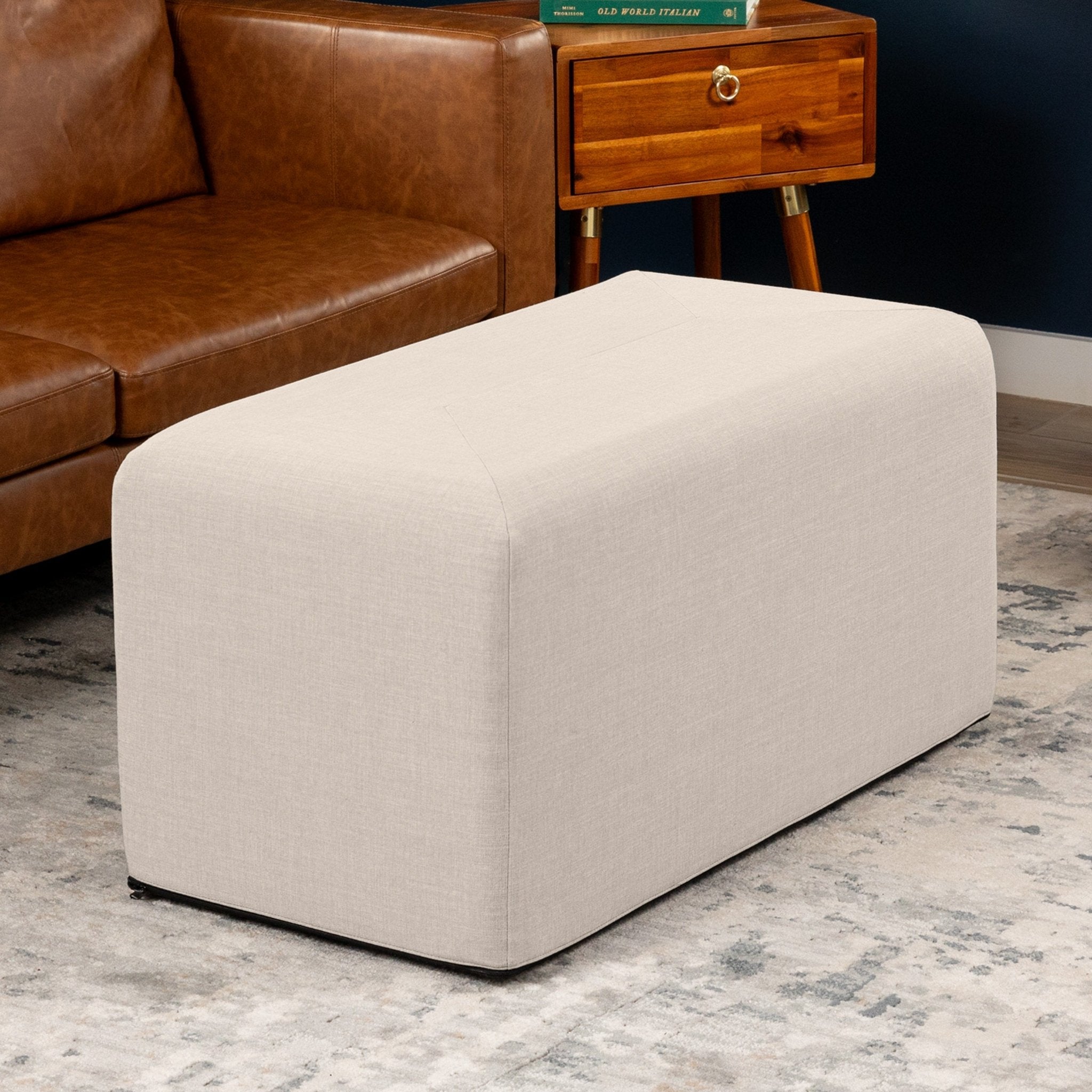 JAX-19773, Jaxx Monroe Large Rectangular Foam Ottoman