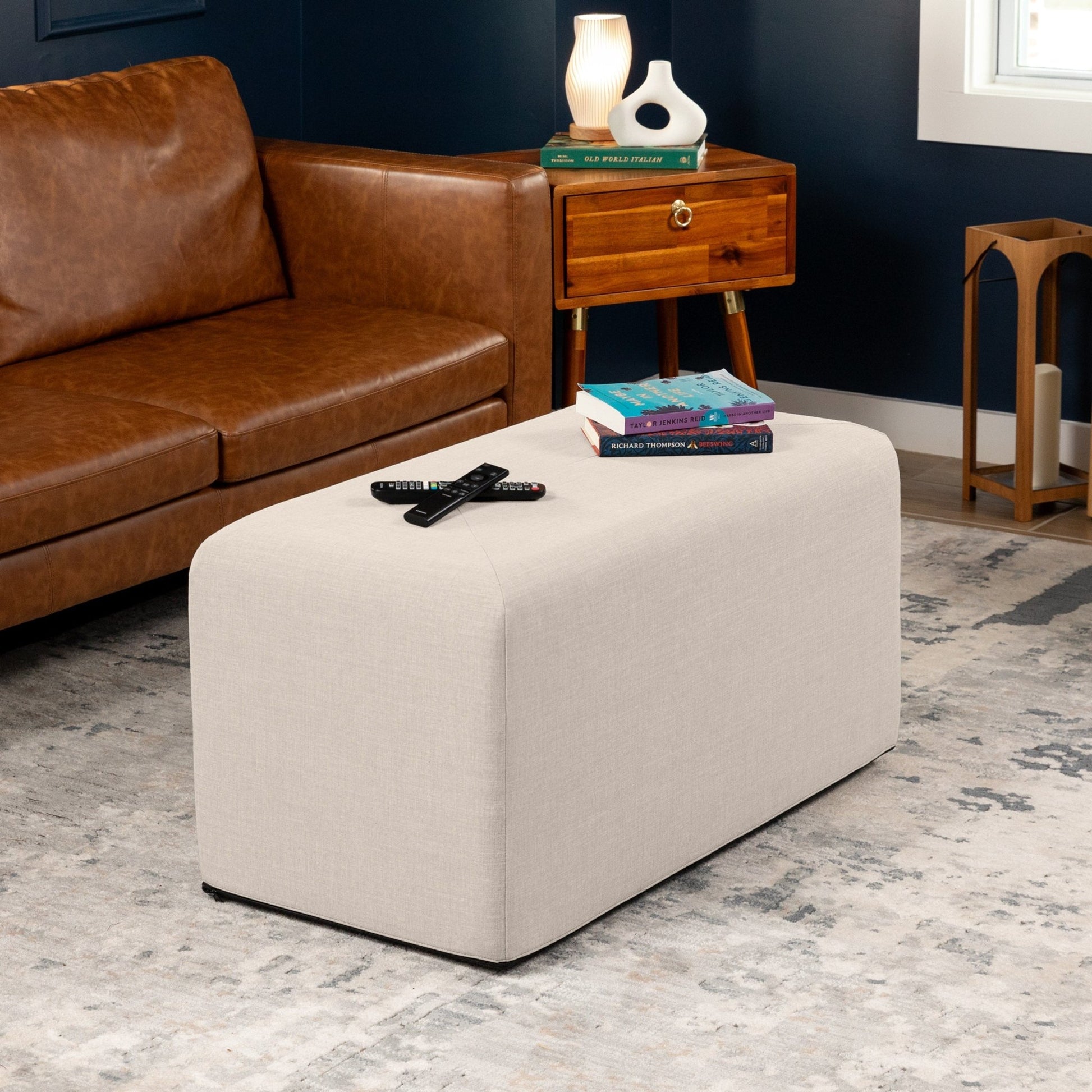 Jaxx Monroe Large Rectangular Foam Ottoman / Coffee Table, (36 x 18) (19773) - SchoolOutlet