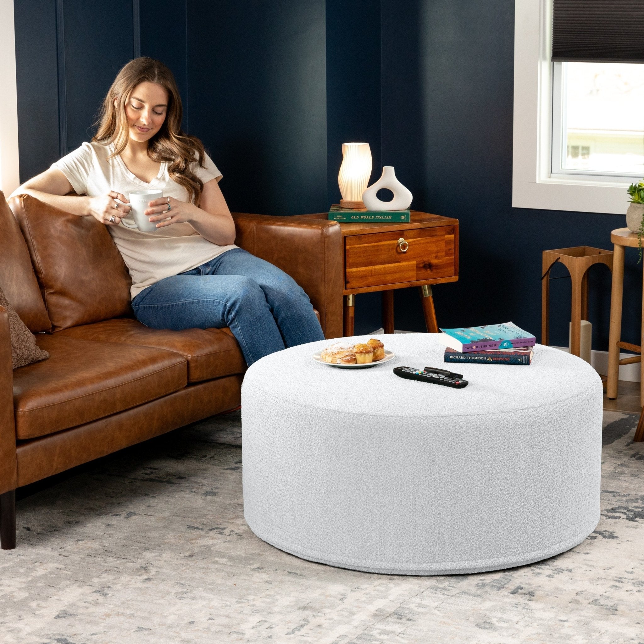 JAX-19784, Jaxx Candler Round Couch Ottoman – SchoolOutlet