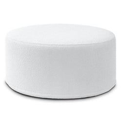 Jaxx Candler Round Couch Ottoman - Oversized Giant Coffee Table & Foot Rest, 36", Luxe Boucle (19784)