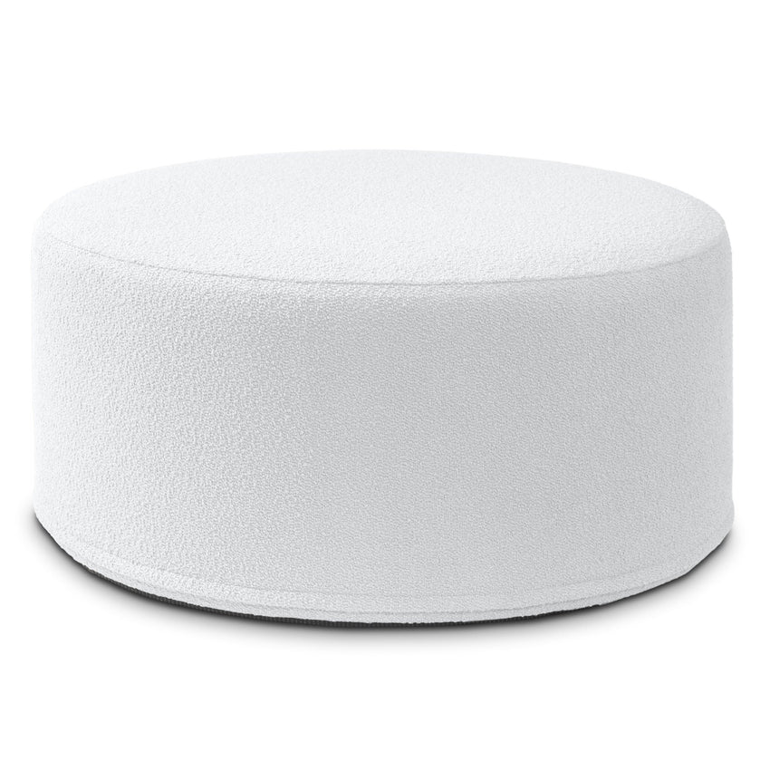 Jaxx Candler Round Couch Ottoman - Oversized Giant Coffee Table & Foot Rest, 36", Luxe Boucle (19784) - SchoolOutlet