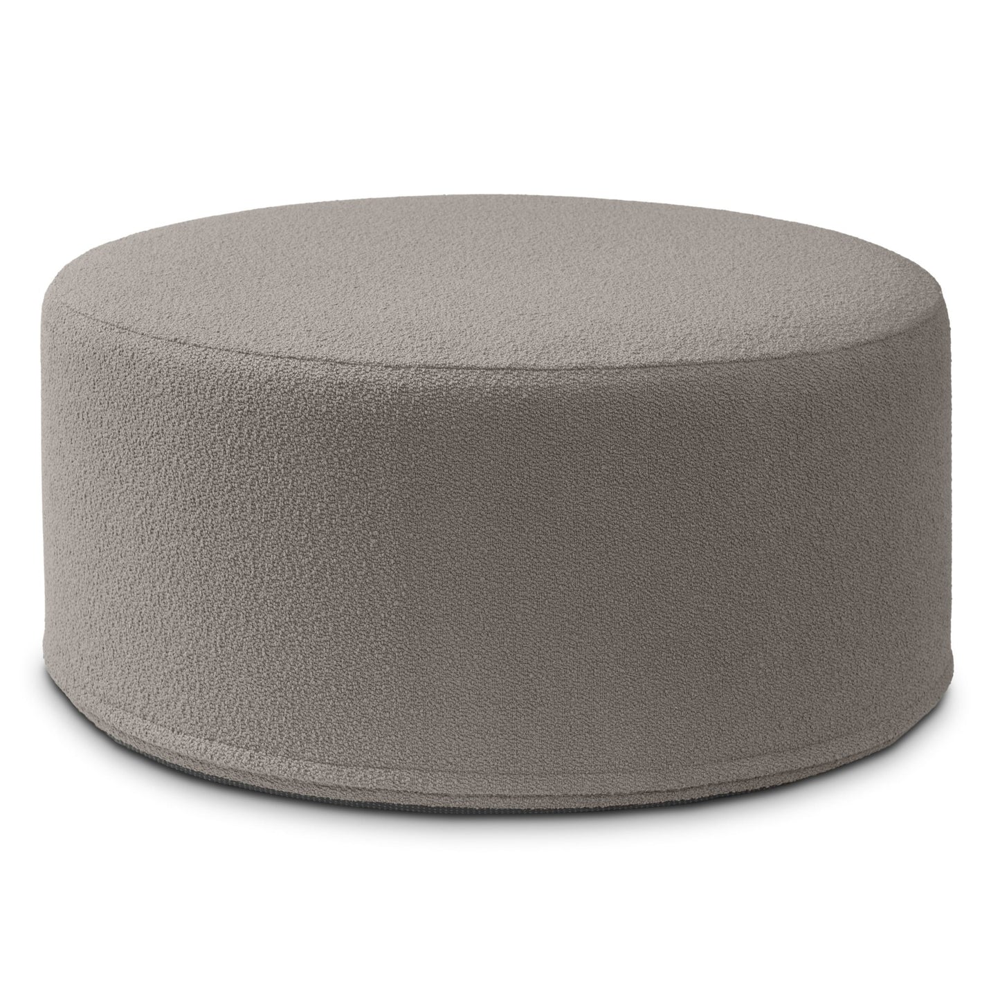 Jaxx Candler Round Couch Ottoman - Oversized Giant Coffee Table & Foot Rest, 36", Luxe Boucle (19784) - SchoolOutlet