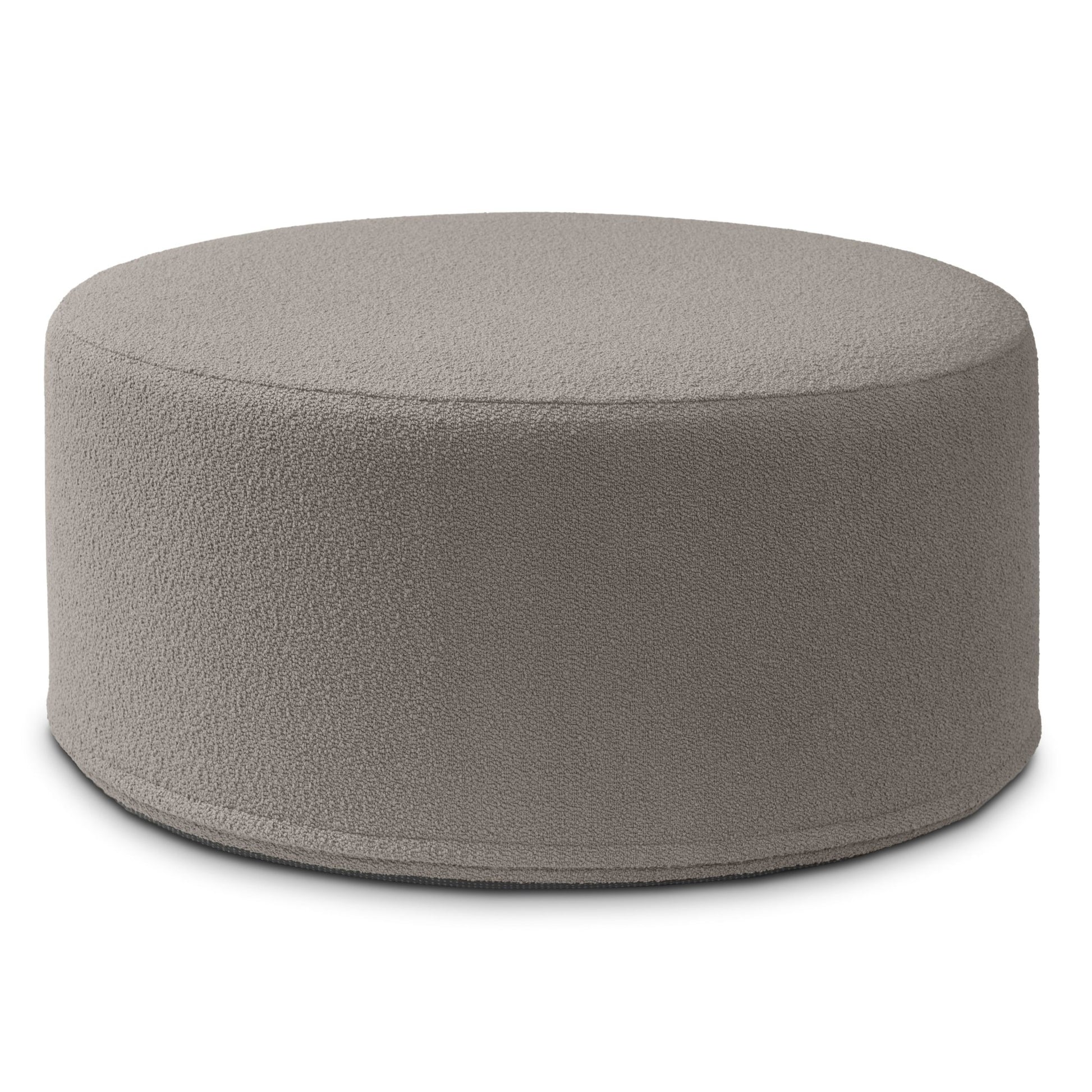 Jaxx Candler Round Couch Ottoman - Oversized Giant Coffee Table & Foot Rest, 36", Luxe Boucle (19784) - SchoolOutlet