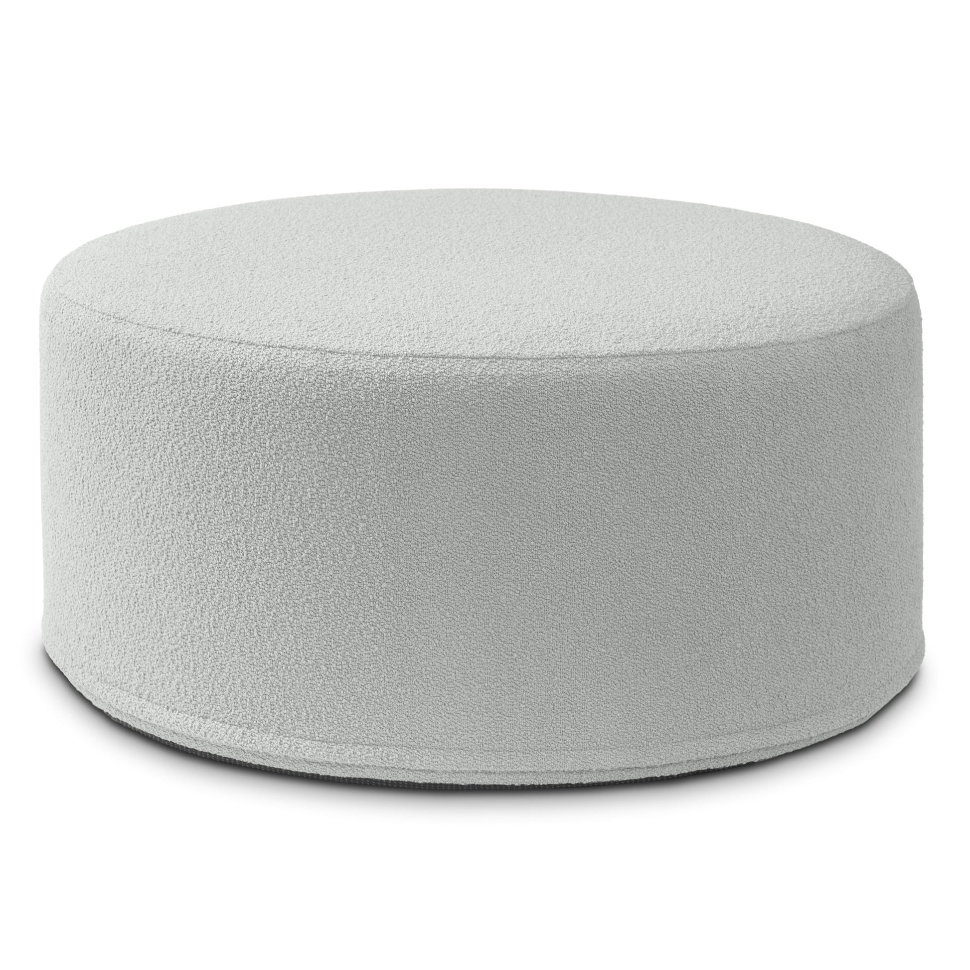 Jaxx Candler Round Couch Ottoman - Oversized Giant Coffee Table & Foot Rest, 36", Luxe Boucle (19784) - SchoolOutlet
