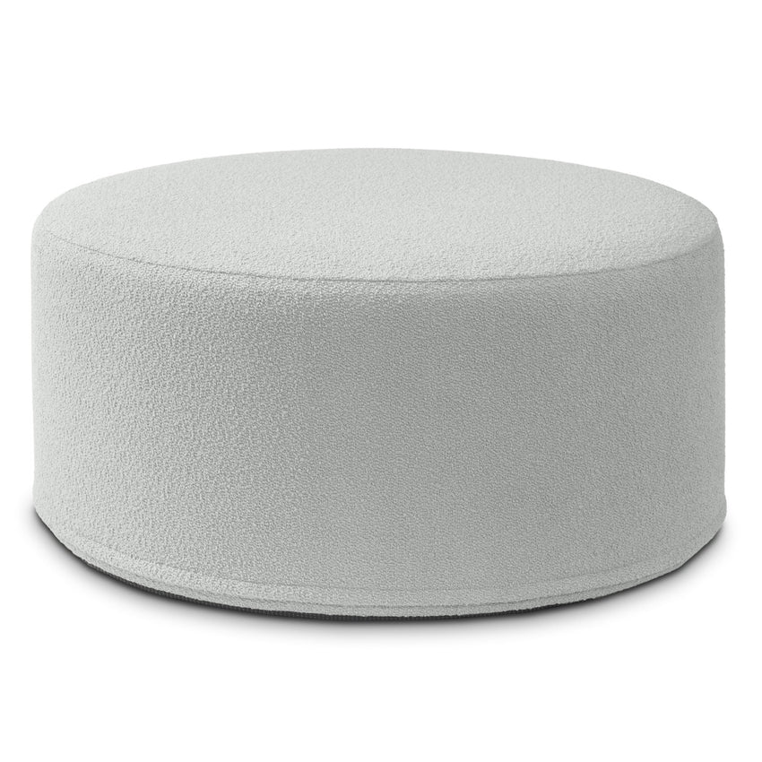 Jaxx Candler Round Couch Ottoman - Oversized Giant Coffee Table & Foot Rest, 36", Luxe Boucle (19784) - SchoolOutlet