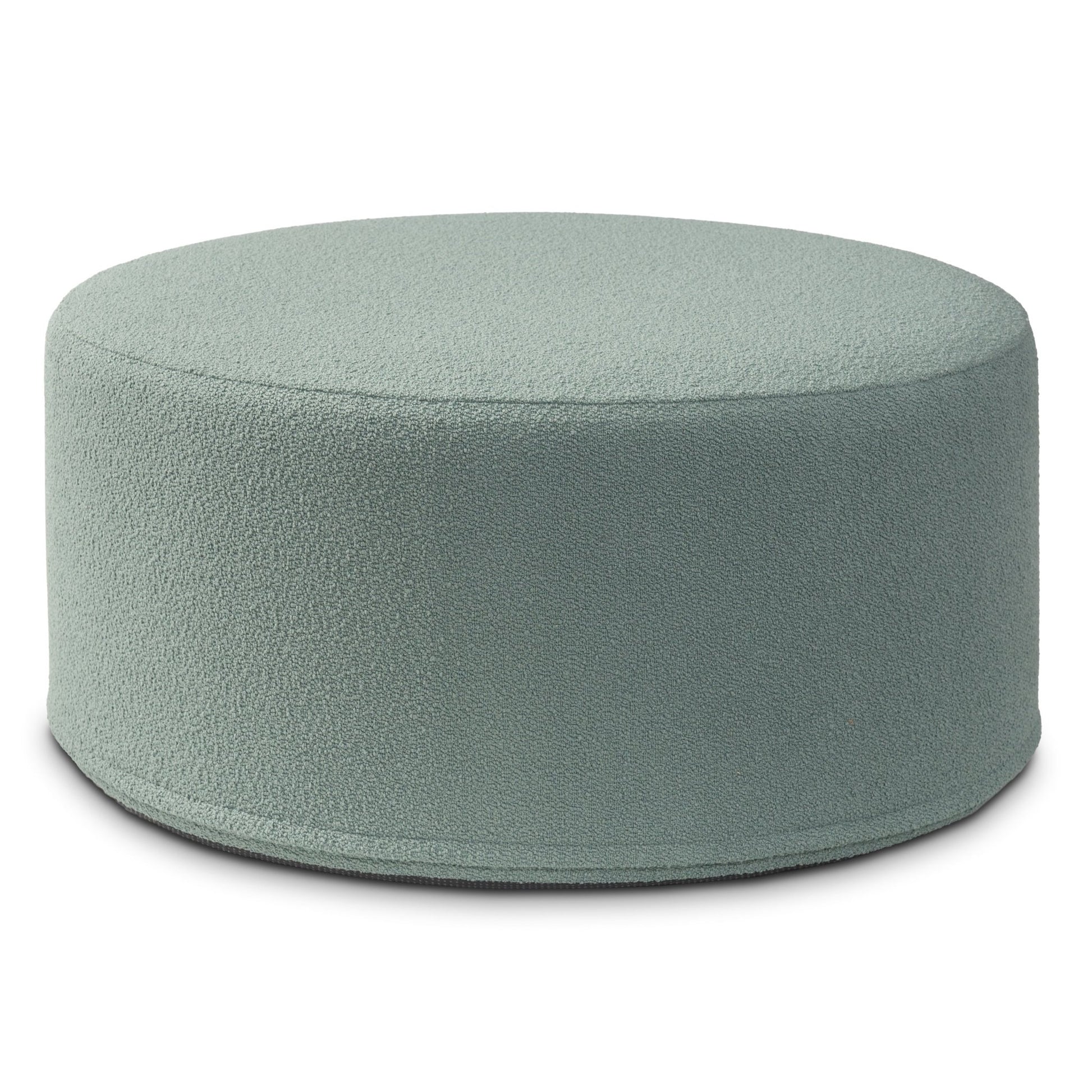 Jaxx Candler Round Couch Ottoman - Oversized Giant Coffee Table & Foot Rest, 36", Luxe Boucle (19784) - SchoolOutlet