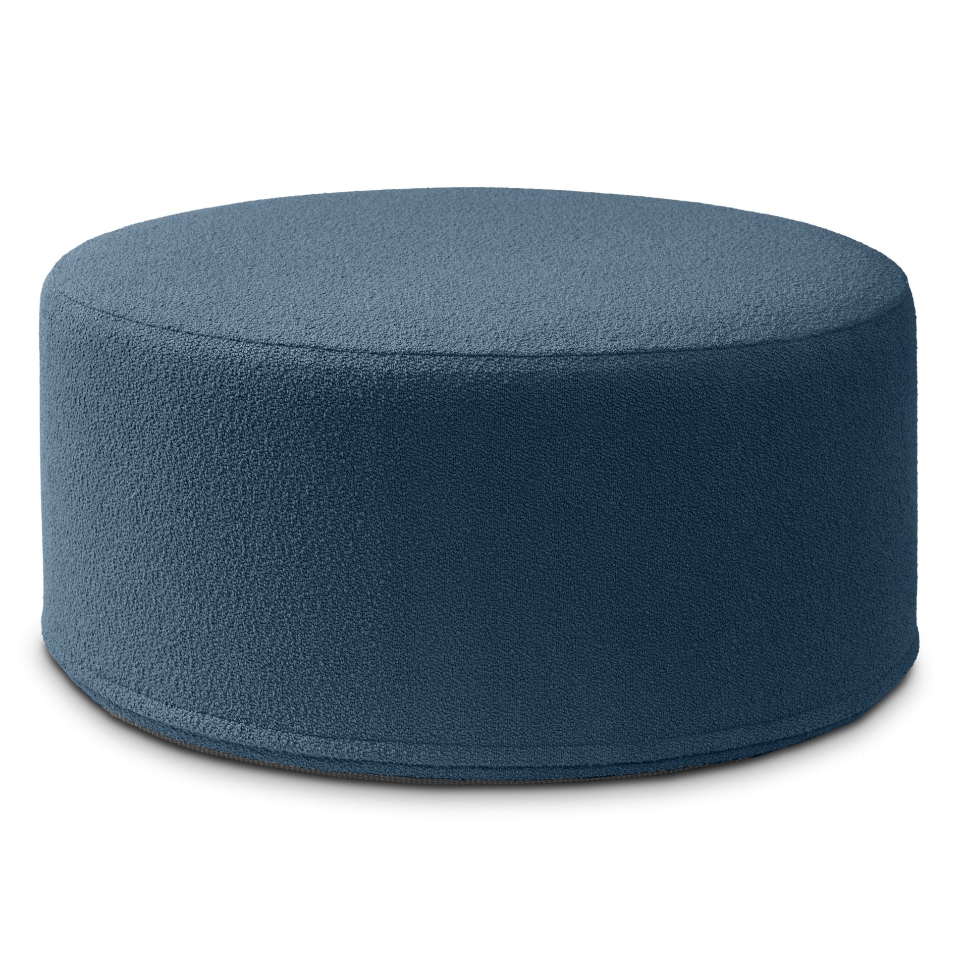 Jaxx Candler Round Couch Ottoman - Oversized Giant Coffee Table & Foot Rest, 36", Luxe Boucle (19784) - SchoolOutlet