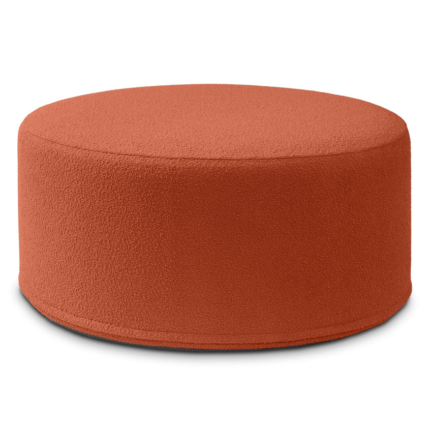 Jaxx Candler Round Couch Ottoman - Oversized Giant Coffee Table & Foot Rest, 36", Luxe Boucle (19784) - SchoolOutlet