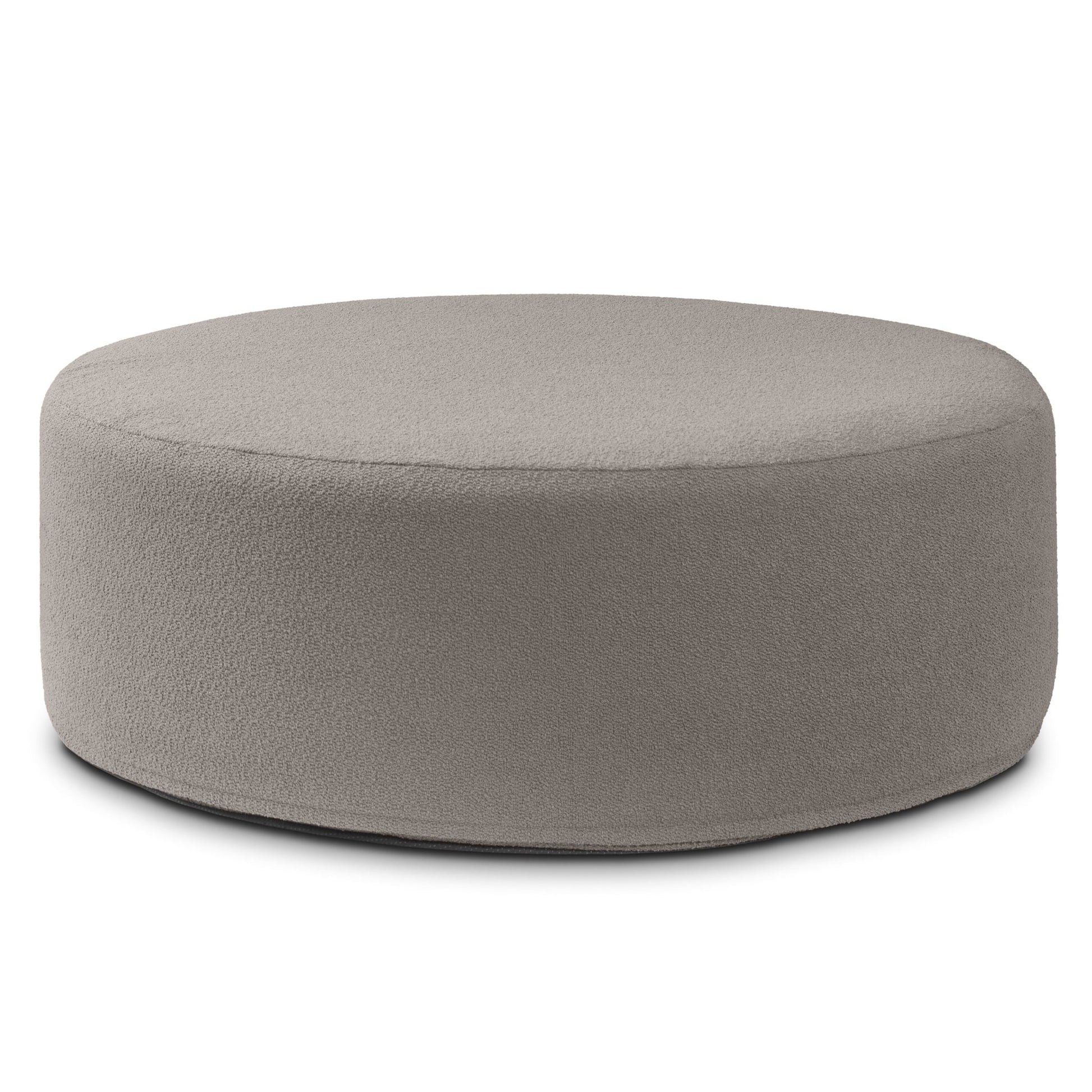Jaxx Candler Round Couch Ottoman - Oversized Giant Coffee Table & Foot Rest, 48", Luxe Boucle (19785) - SchoolOutlet