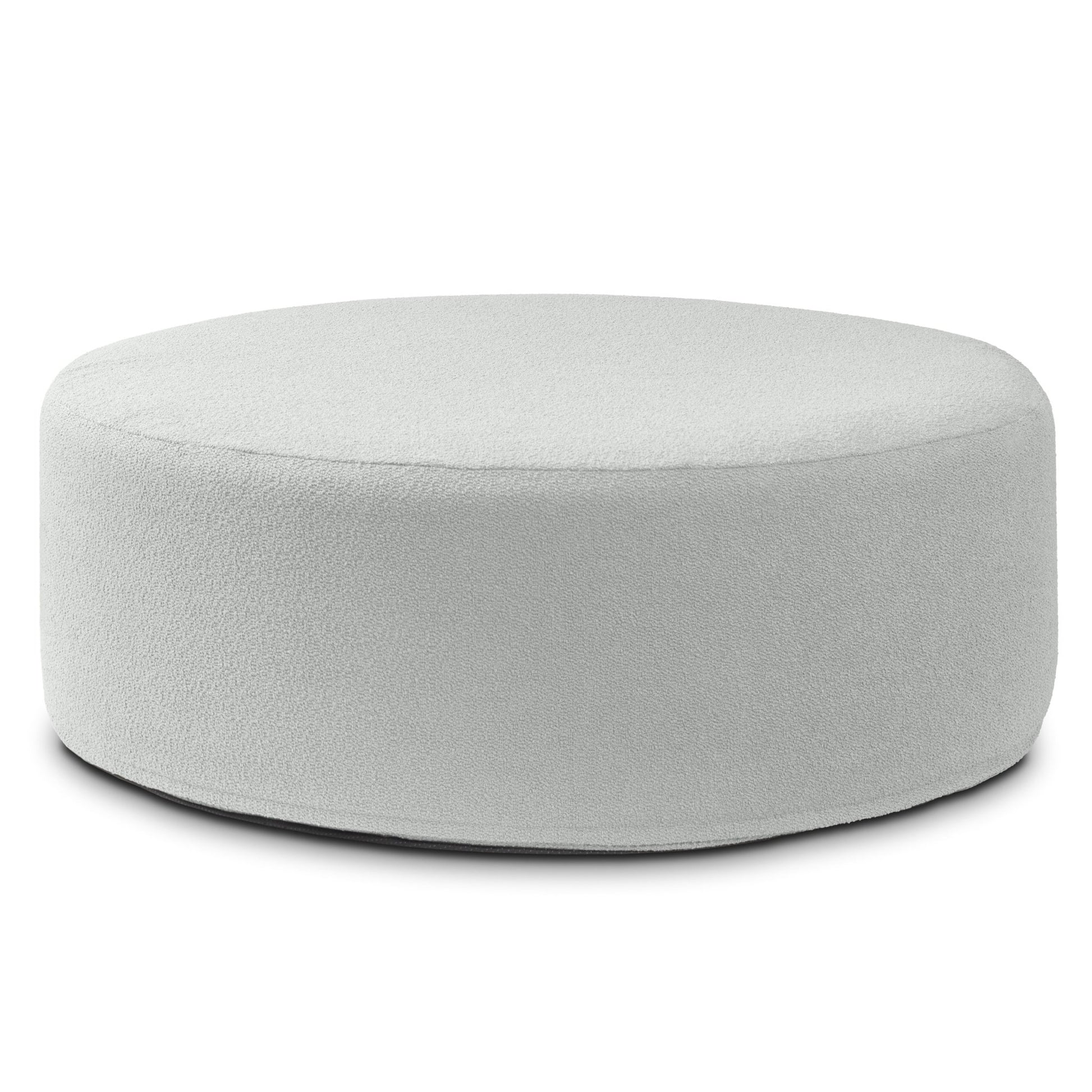 Jaxx Candler Round Couch Ottoman - Oversized Giant Coffee Table & Foot Rest, 48", Luxe Boucle (19785) - SchoolOutlet