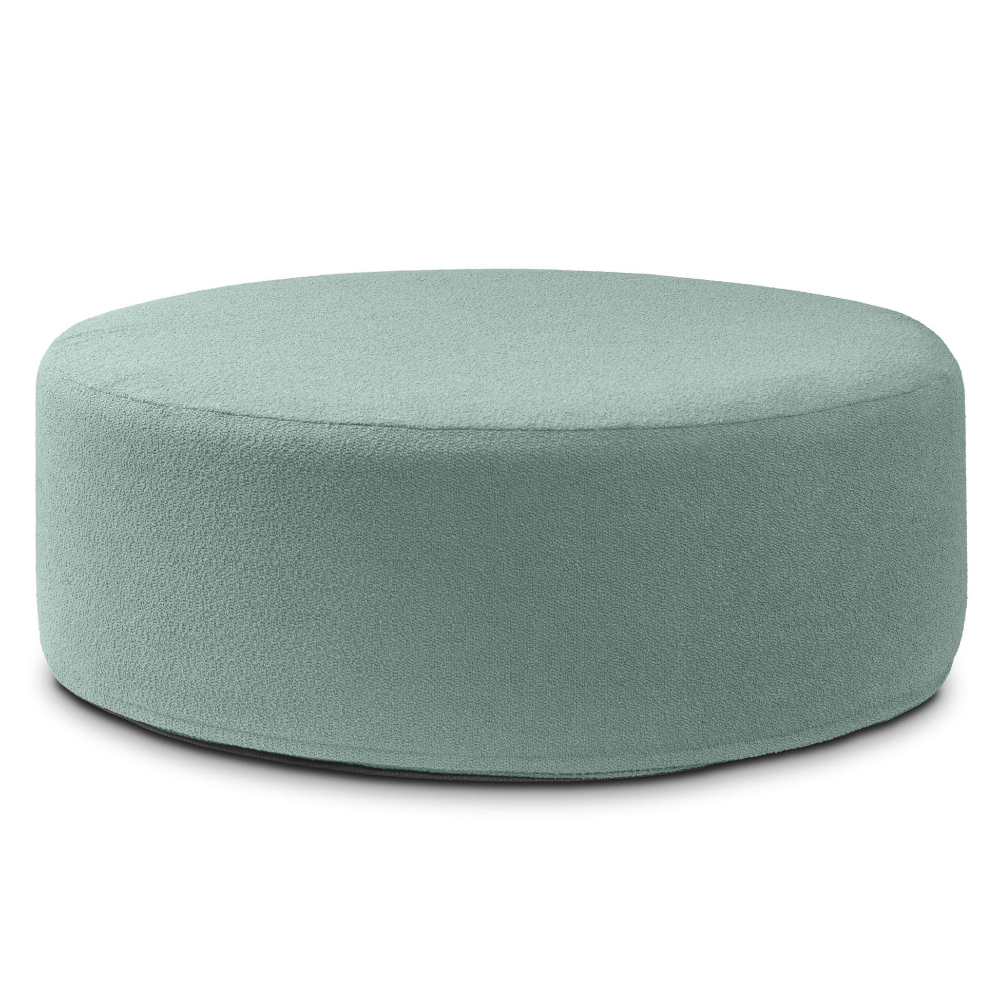 Jaxx Candler Round Couch Ottoman - Oversized Giant Coffee Table & Foot Rest, 48", Luxe Boucle (19785) - SchoolOutlet