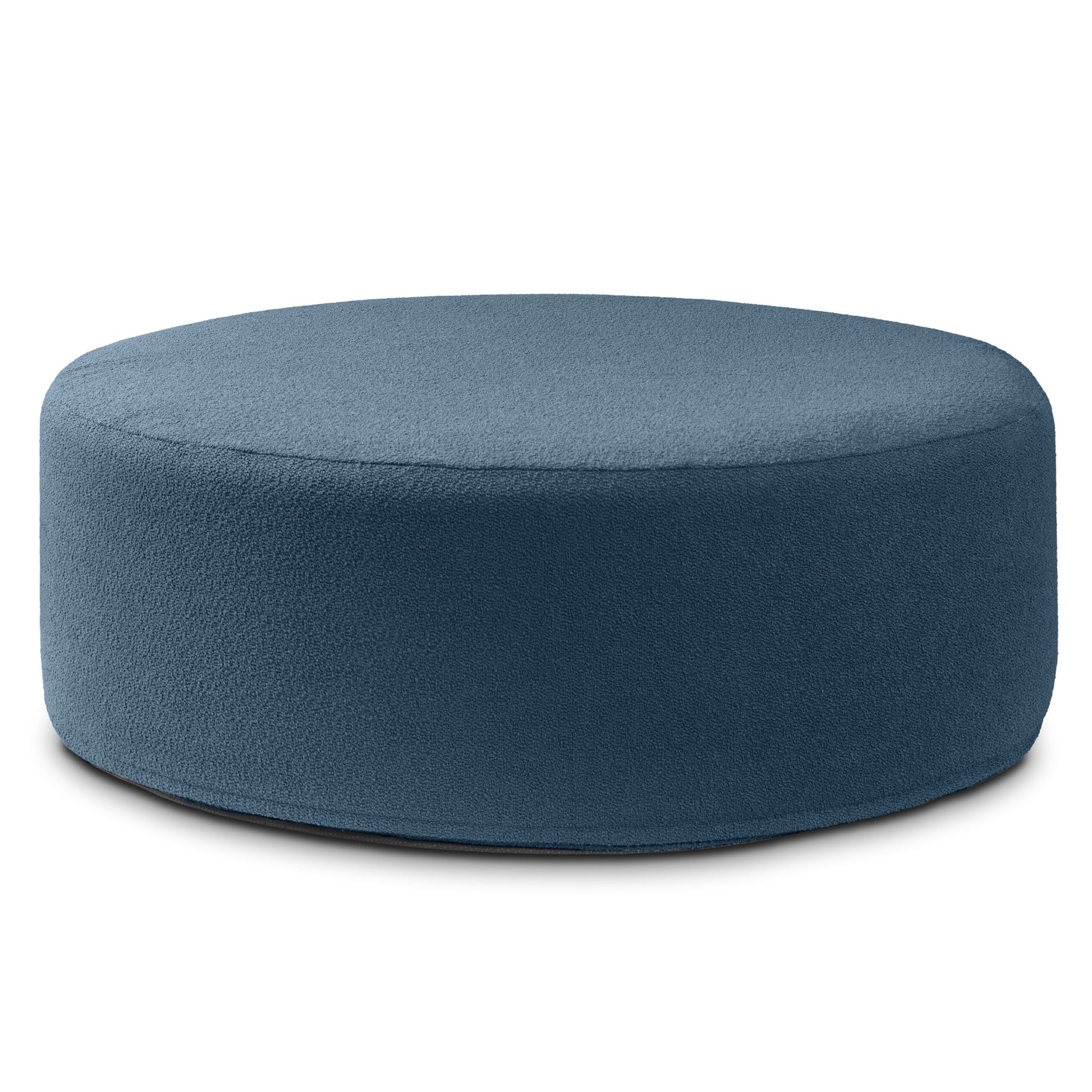 Jaxx Candler Round Couch Ottoman - Oversized Giant Coffee Table & Foot Rest, 48", Luxe Boucle (19785) - SchoolOutlet