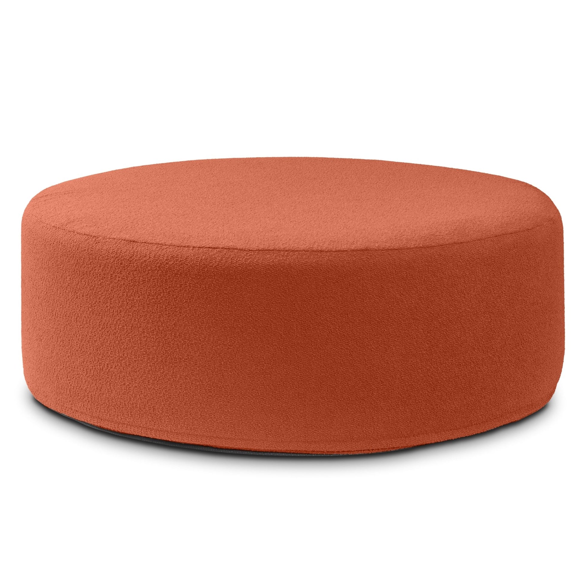 Jaxx Candler Round Couch Ottoman - Oversized Giant Coffee Table & Foot Rest, 48", Luxe Boucle (19785) - SchoolOutlet