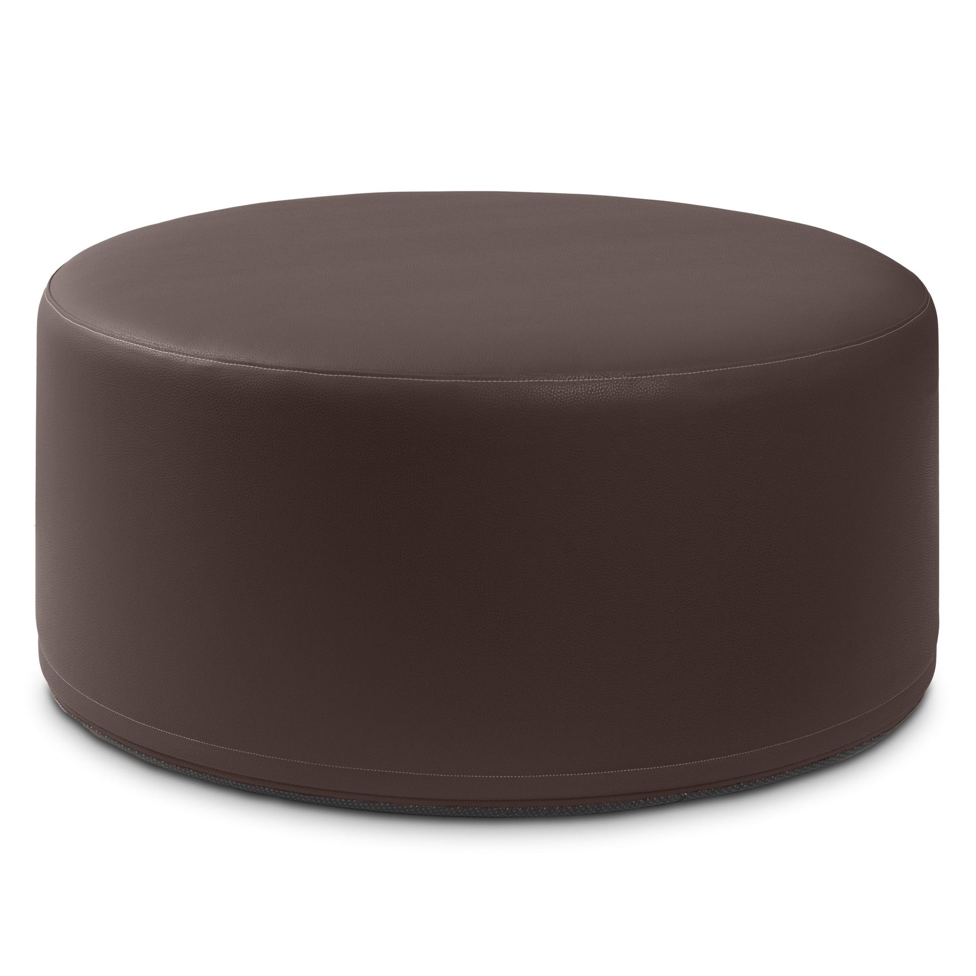 Jaxx Candler Round Couch Ottoman - Oversized Giant Coffee Table & Foot Rest, 36" - Premium Faux Leather (19786) - SchoolOutlet