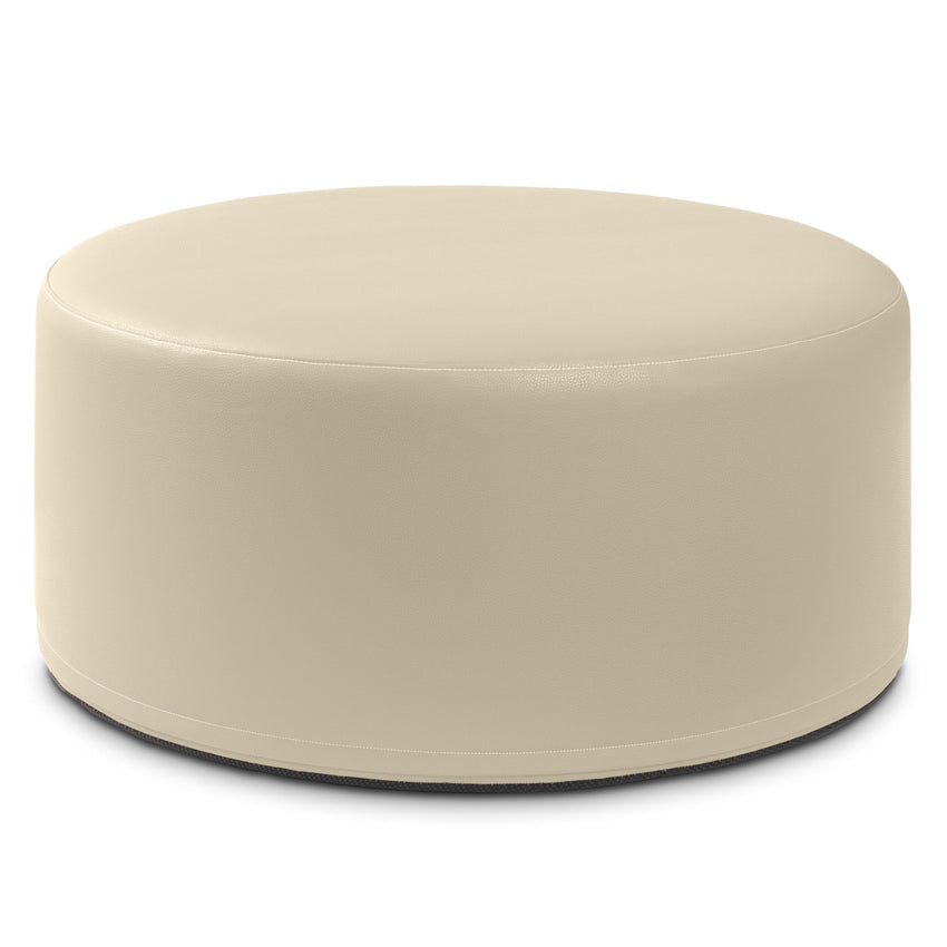 Jaxx Candler Round Couch Ottoman - Oversized Giant Coffee Table & Foot Rest, 36" - Premium Faux Leather (19786) - SchoolOutlet