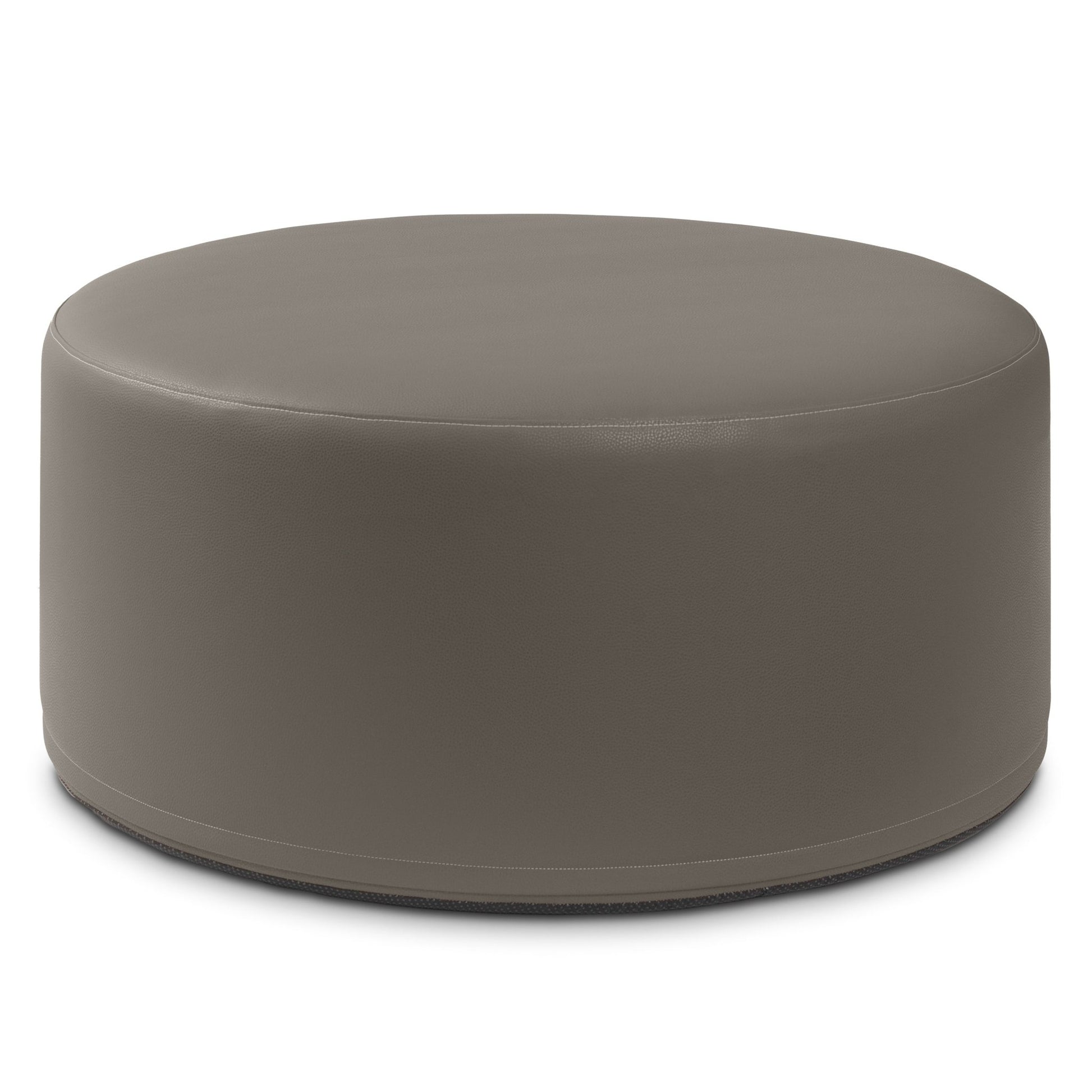 Jaxx Candler Round Couch Ottoman - Oversized Giant Coffee Table & Foot Rest, 36" - Premium Faux Leather (19786) - SchoolOutlet
