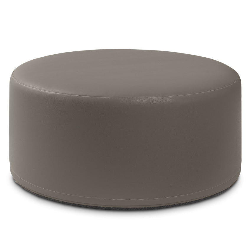 Jaxx Candler Round Couch Ottoman - Oversized Giant Coffee Table & Foot Rest, 36" - Premium Faux Leather (19786) - SchoolOutlet