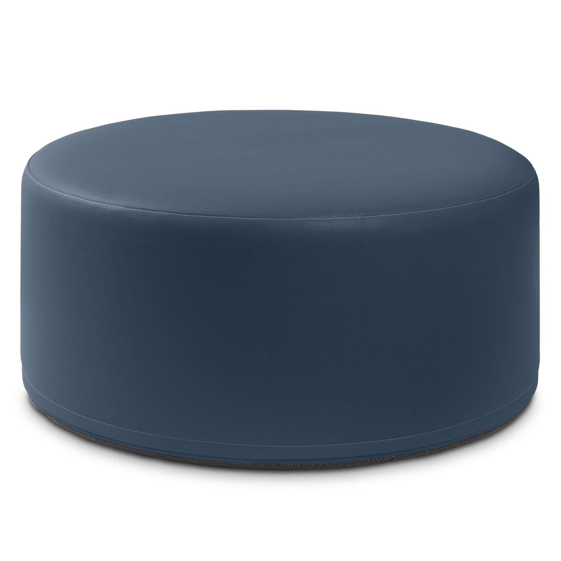 Jaxx Candler Round Couch Ottoman - Oversized Giant Coffee Table & Foot Rest, 36" - Premium Faux Leather (19786) - SchoolOutlet