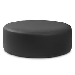 Jaxx Candler Round Couch Ottoman - Oversized Giant Coffee Table & Foot Rest, 48" - Premium Faux Leather (19787)