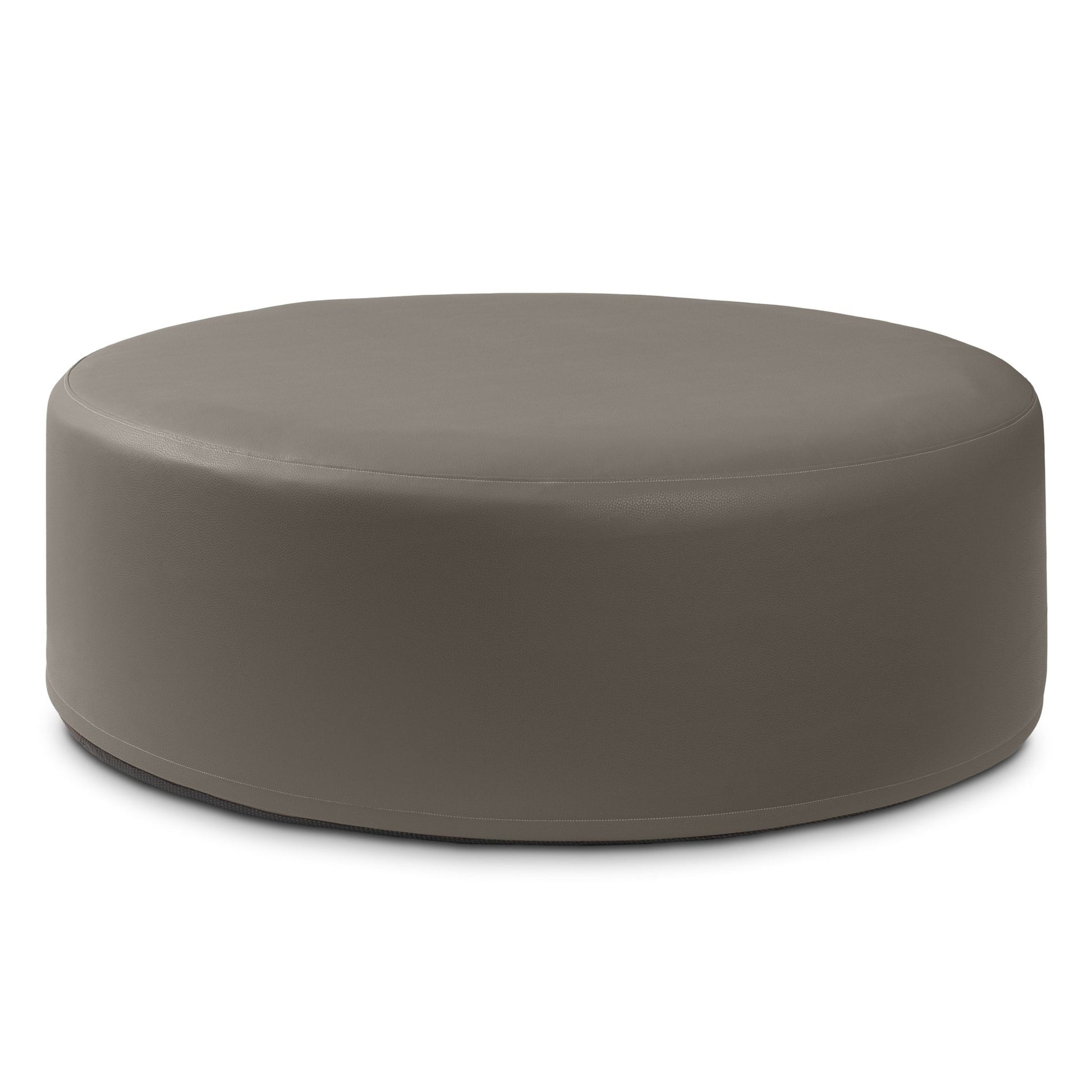 Jaxx Candler Round Couch Ottoman - Oversized Giant Coffee Table & Foot Rest, 48" - Premium Faux Leather (19787) - SchoolOutlet