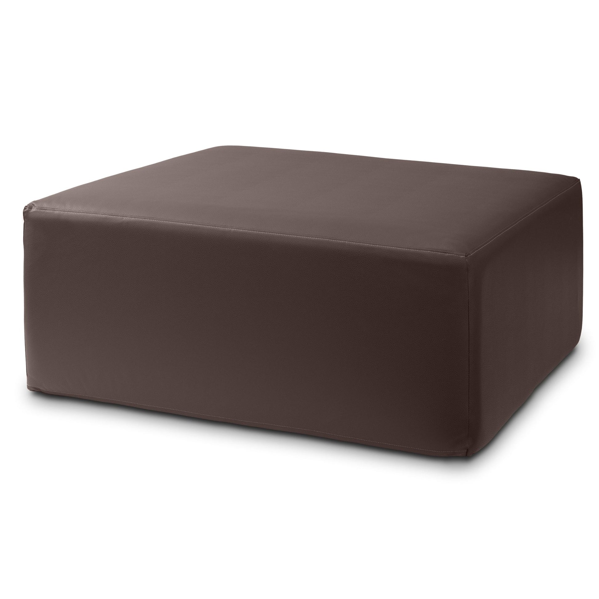 Jaxx Fairlie Couch Ottoman, Oversized Square Foam Coffee Table Ottoman - Premium Faux Leather(19789) - SchoolOutlet