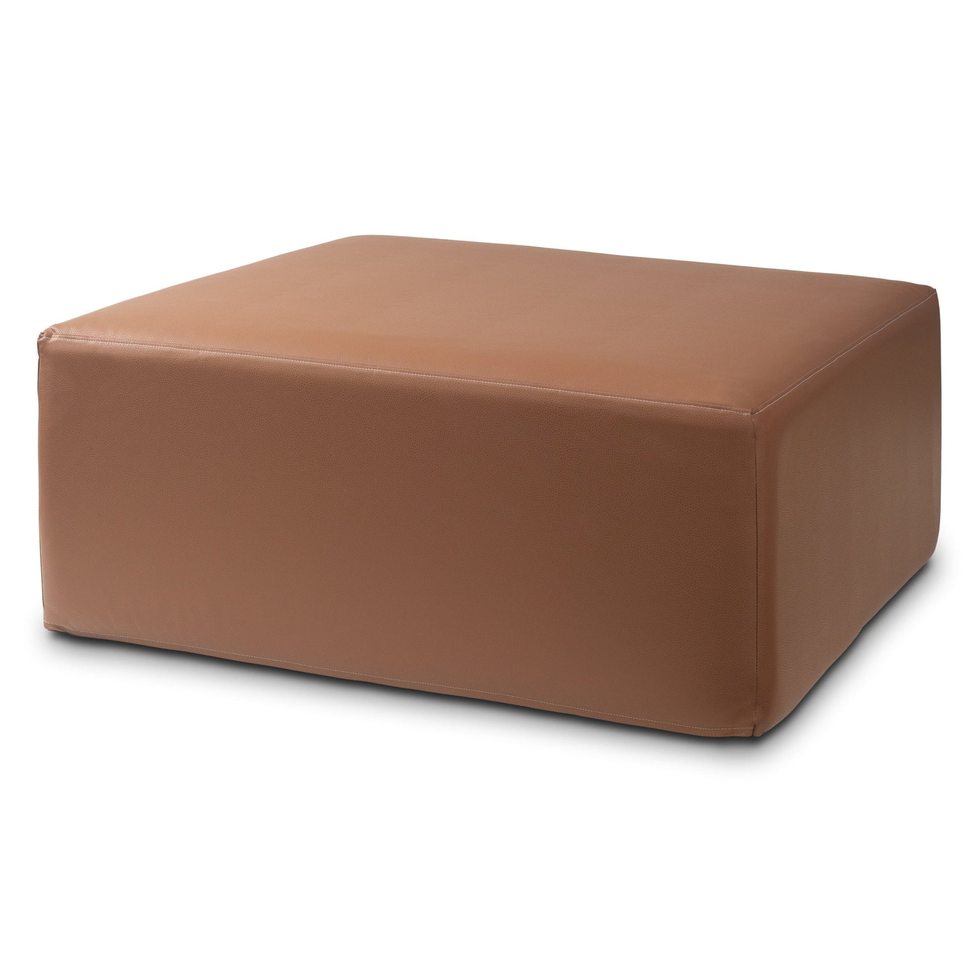 Jaxx Fairlie Couch Ottoman, Oversized Square Foam Coffee Table Ottoman - Premium Faux Leather(19789) - SchoolOutlet
