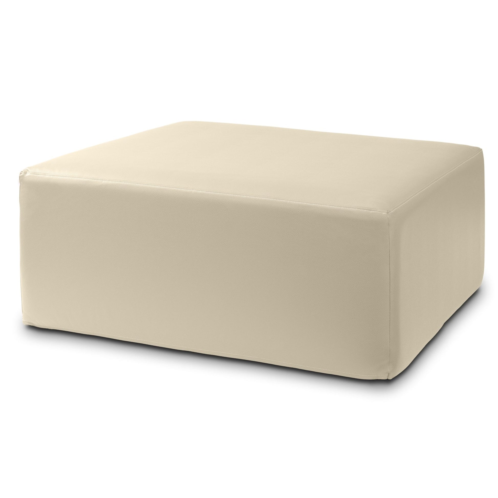 Jaxx Fairlie Couch Ottoman, Oversized Square Foam Coffee Table Ottoman - Premium Faux Leather(19789) - SchoolOutlet
