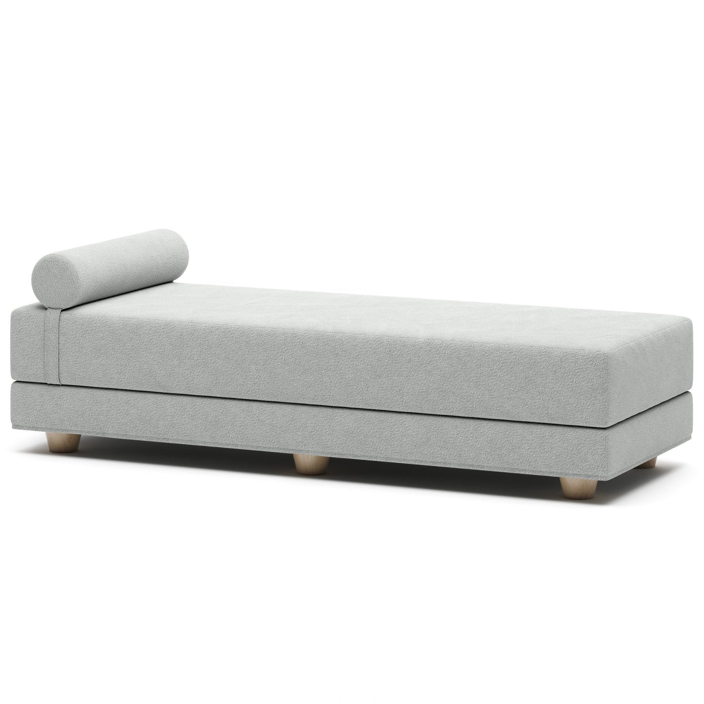 Jaxx Alon Daybed Premium Boucle Fold-Out Sleeper Chaise 30"W x 80"L x 18"H (JAX-20163) - SchoolOutlet