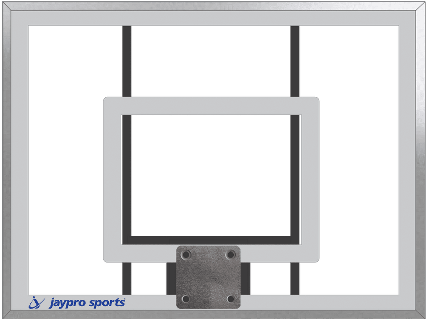 Jaypro The Church Yard Fixed Series Basketball System 36"H x 48"W - Acrylic Board (400 - AC - FG) - SchoolOutlet