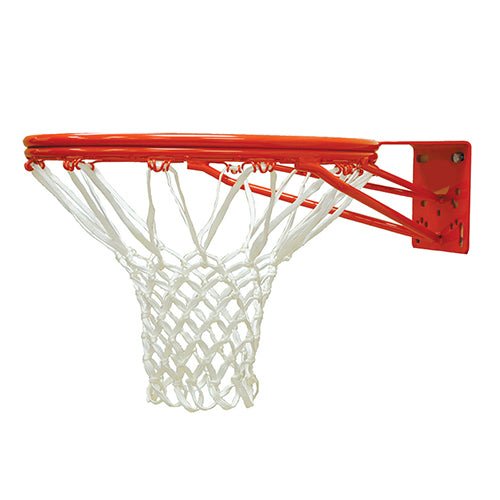 Jaypro Basketball System - Gooseneck (5 - 9/16" Pole with 6 ft. Offset) - 72"W x 42"H Perforated Aluminum Backboard - Rectangular, Outdoor (656 - ALP - XX) - SchoolOutlet