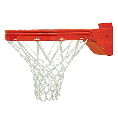 Jaypro Basketball System - Gooseneck (5 - 9/16" Pole with 6 ft. Offset) - 72"W x 42"H Perforated Aluminum Backboard - Rectangular, Outdoor (656 - ALP - XX) - SchoolOutlet