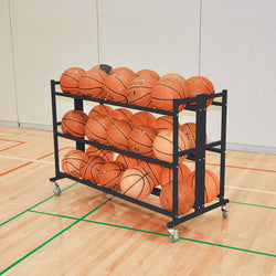 Jaypro Sports Ball Cart - Atlas Series Double Ball Cart, 30 Ball (BBABC-2)