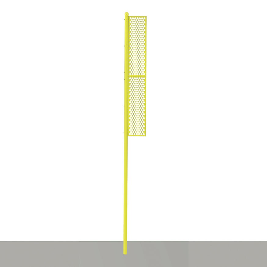 Jaypro Sports Foul Poles - Professional - 20 ft. - Baseball - Yellow - Set of 2 - Surface Mount (BBFP - 20) - SchoolOutlet