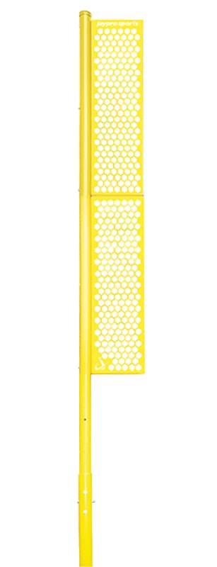 Jaypro Sports Foul Poles - Professional - 20 ft. - Baseball - Yellow - Set of 2 - Surface Mount (BBFP - 20) - SchoolOutlet